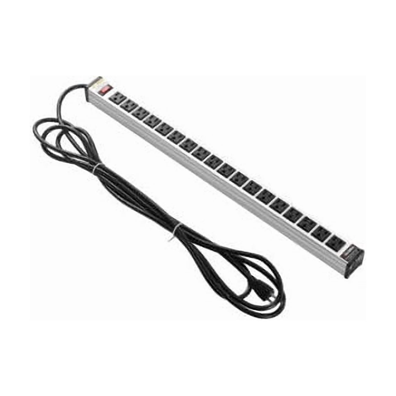 Global Industrial Power Strip 18 Outlets 15A 24""L  15' Cord
