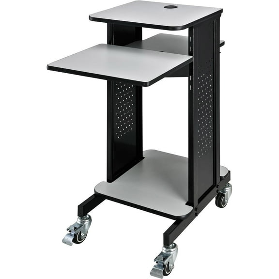 Global Industrial Projector Presentation Cart - Gray & Black