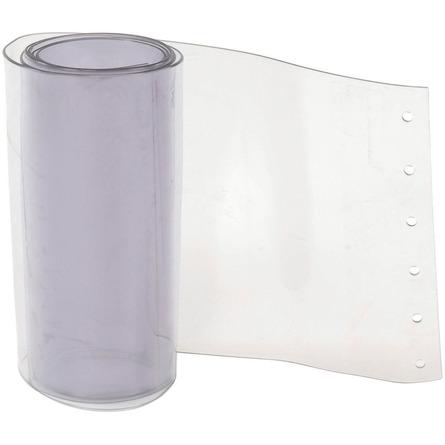 12" x 8' Standard Clear Strip for Strip Curtain Doors, Lot of 5