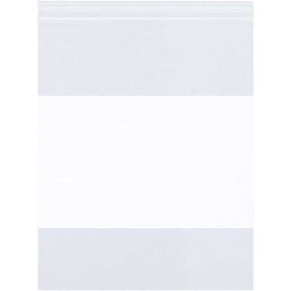 Global Industrial B2207768 Seal Top Reclosable Bags with Write on Block - 8 x 10 in. - 2 Mil - Clear - Pack of 1000