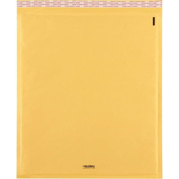 Global Industrial Self Seal Bubble Mailers #7 14-1/2""W x 20""L Gold 50/Pack