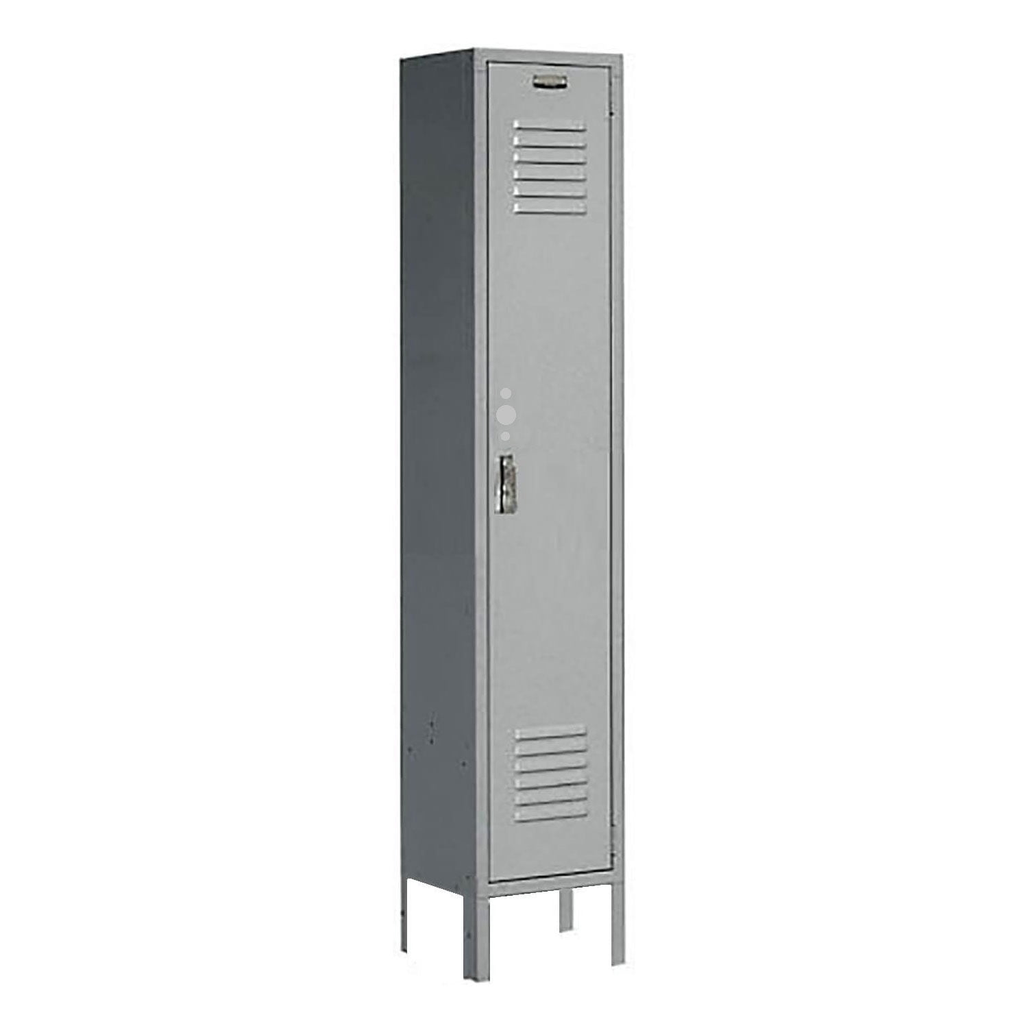 Gray 66" Tall Steel Single Tier Office Locker with Adjustable Shelving
