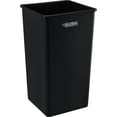thumbnail image 1 of Global Industrial Square Plastic Garbage Can, 55 Gallon, Black, 1 of 5