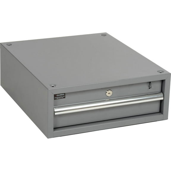 Global Industrial Stacking Workbench Drawer, Gray, 6-5/8"H