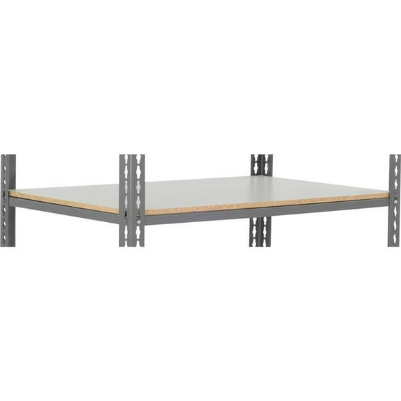 Global Industrial SBS1236L Standard Duty Boltless Shelving Additional Shelf - Laminate Deck, Gray - 36 x 12 in.