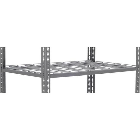 Global Industrial SBS1248R Standard Duty Boltless Shelving Additional Shelf - Wire Deck, Gray - 48 x 12 in.