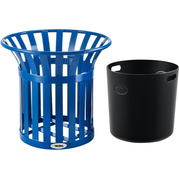 Global Industrial Steel Slat Planter, 14 Gallon Capacity, Blue