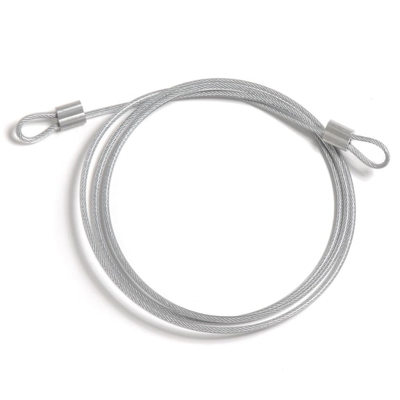 Global Industrial Steel Tie Down Cable 5'L Reinforced With End Loops for Outdoor