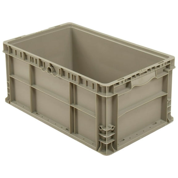 Global Industrial Stackable Straight Wall Container Solid 24""L x 15""W x 11""H
