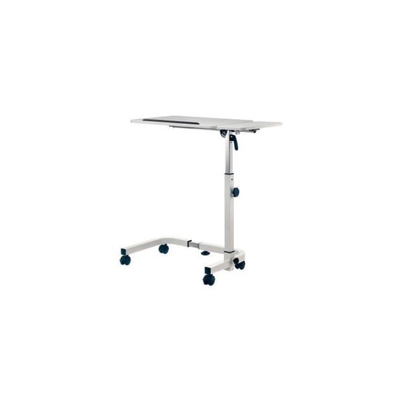 Global Industrial Tilting Adjustable Height Mobile Laptop Desk 36""W White