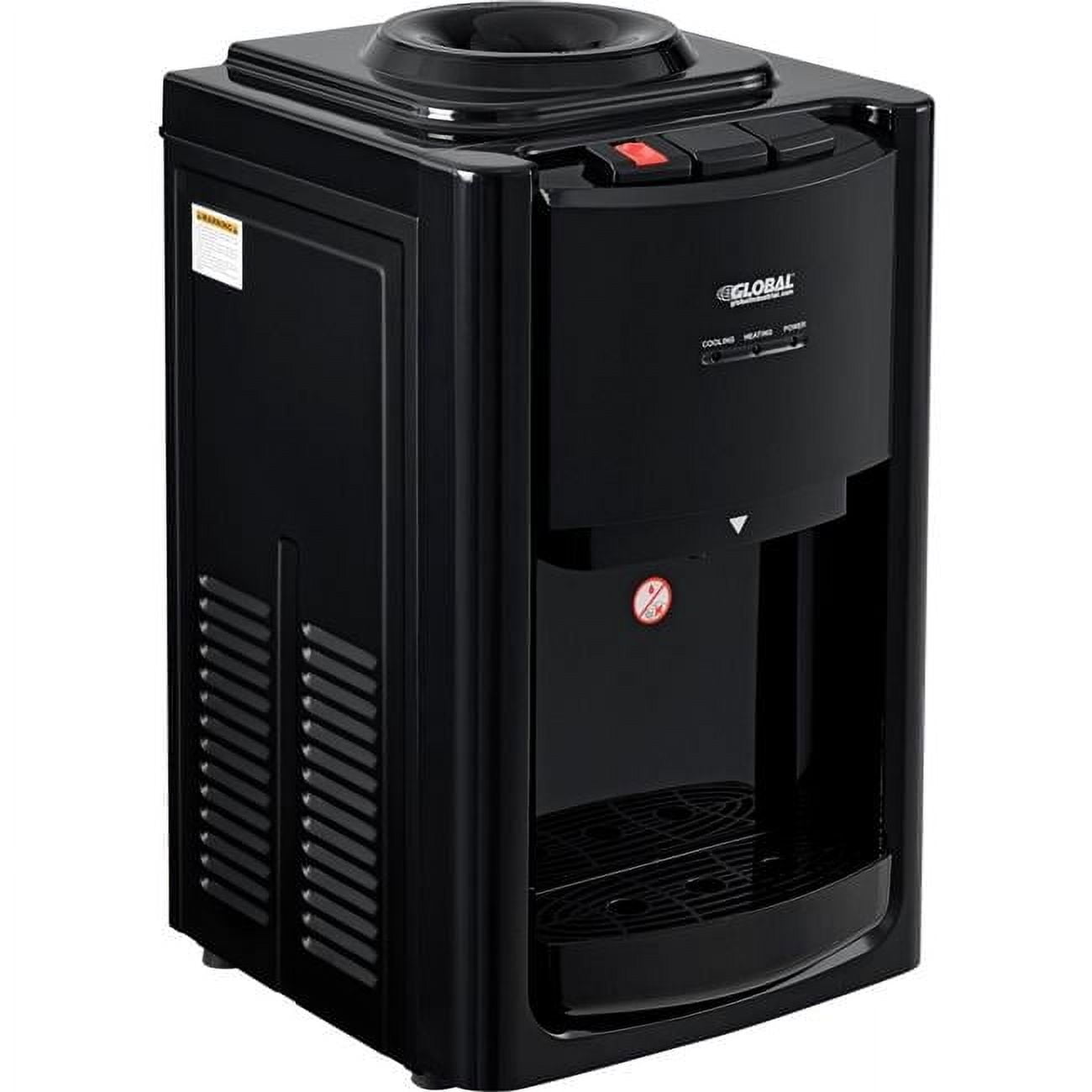 Global Industrial Tri-Temp Countertop Water Dispenser, Black