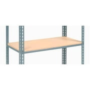Global Industrial USBS1236W Single Rivet Additional Shelf - Wood Deck, Gray - 36 x 12 in.