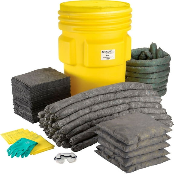 Global Industrial Universal Spill Drum Kit, 94 Gallon