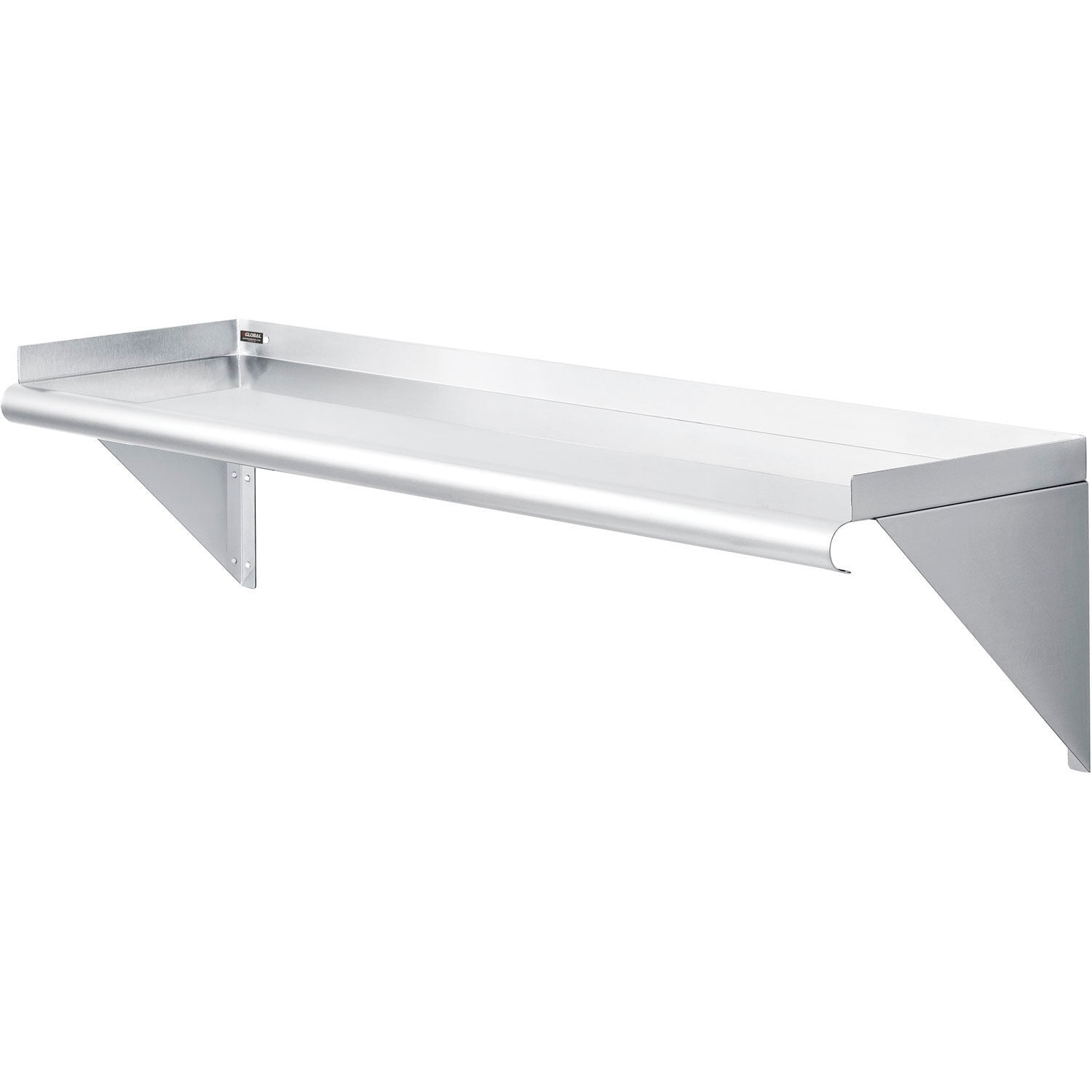 48" Stainless Steel Wall Mount Shelf with Lip