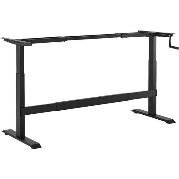 Global Industrial 493780BK Workbench Frame & Leg Kit for 48-60-72 Manual Hand & Crank Adjustable Height - Black