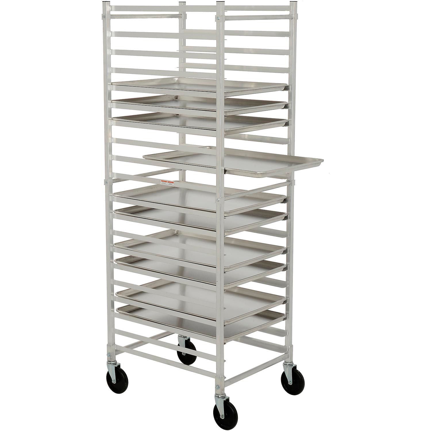 Aluminum End Load Pan Rack with Swivel Casters