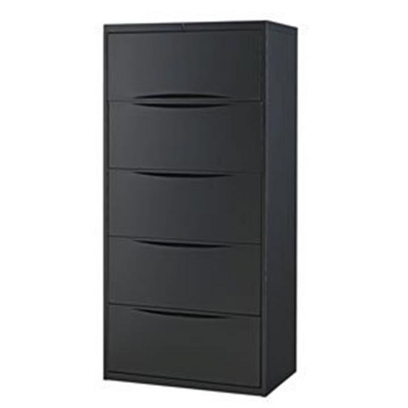 Global Industries 252468BK Interion 30 in. Premium Lateral File Cabinet 5 Drawer, Black - image 1 of 4