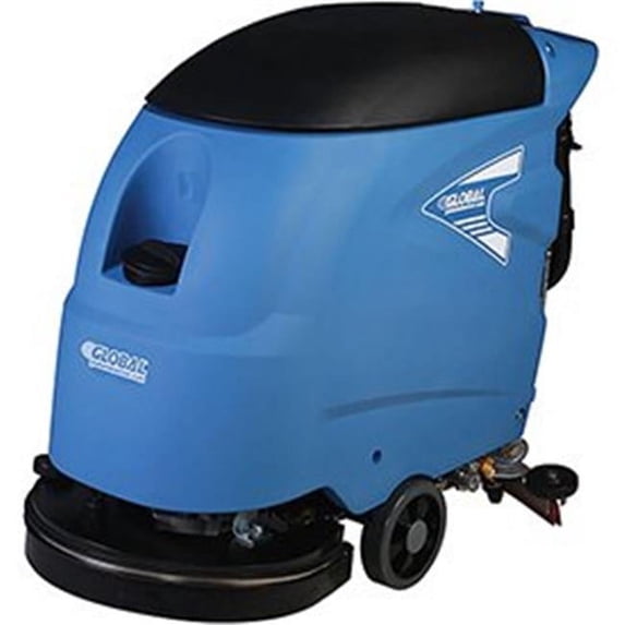 Global Industries 261990 Electric Auto Floor Scrubber 20 in. Cleaning Path - Corded - Blue