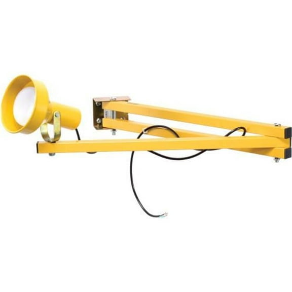 Global Industrial Double Arm Dock Light w/ Screw-In Base 40"" Reach Par38 Bulb C