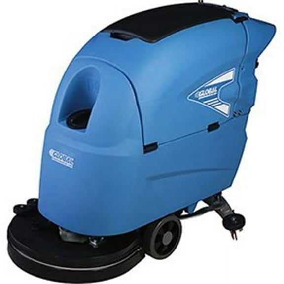 Global Industries 641244 Auto Floor Scrubber 20 in. Cleaning Path, Traction Drive, Two 115 Amp Batteries - Blue