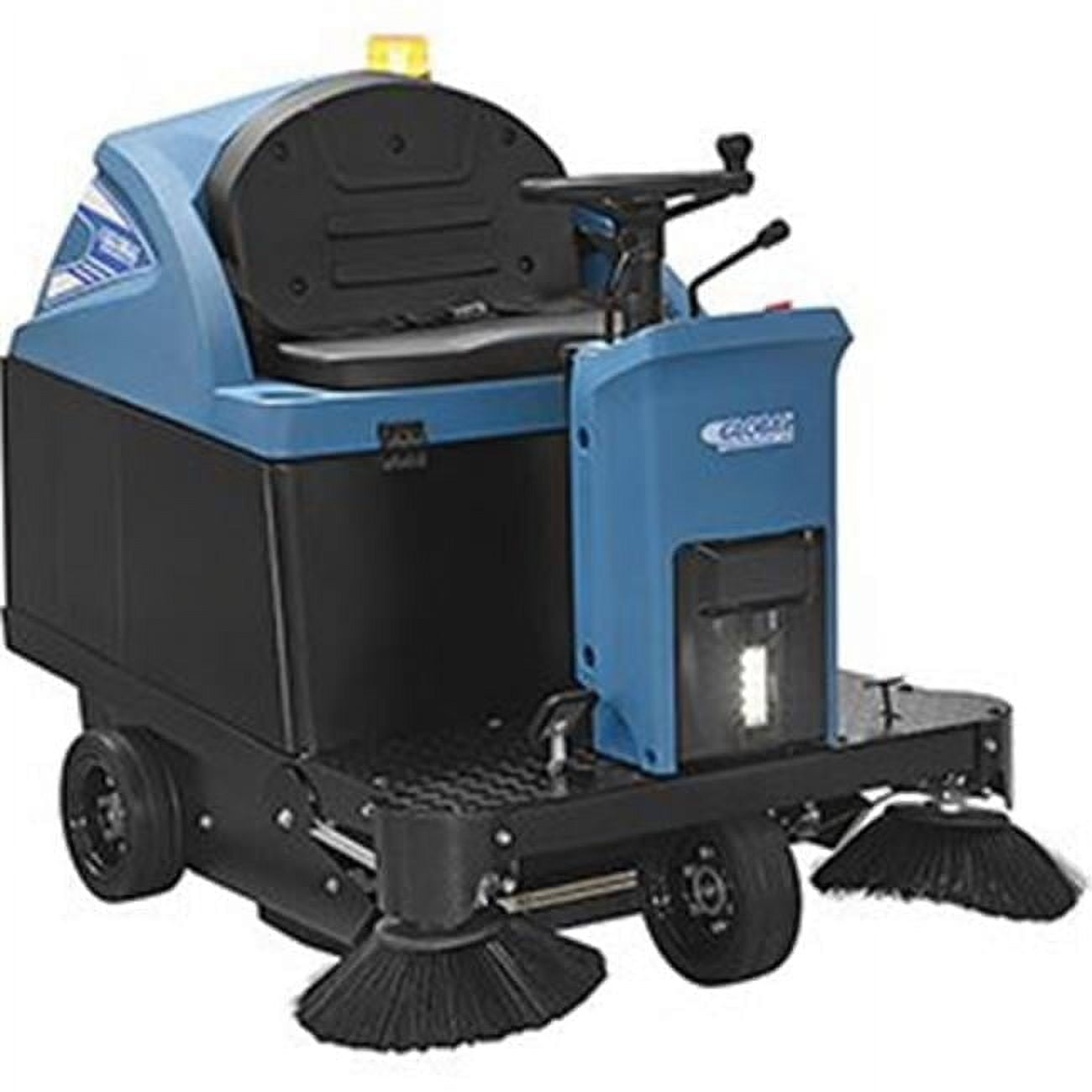 Global Industries 641327 Auto Ride-On Sweeper 49 in. Cleaning Path, Blue & Black