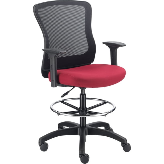 Global Industries 695548 Mesh Back Task Stool, Red