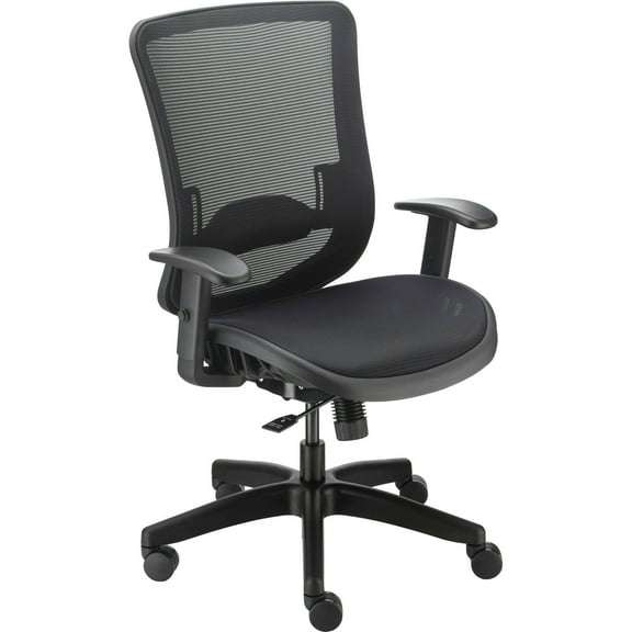 Global Industries 695549 Heavy Duty All Mesh Task Chair, Black
