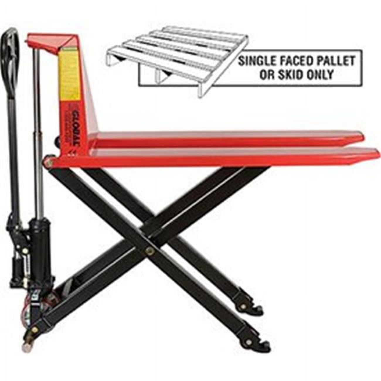 Global Industries 988944 Manual HighLift Skid Jack Truck, 2200 lbs