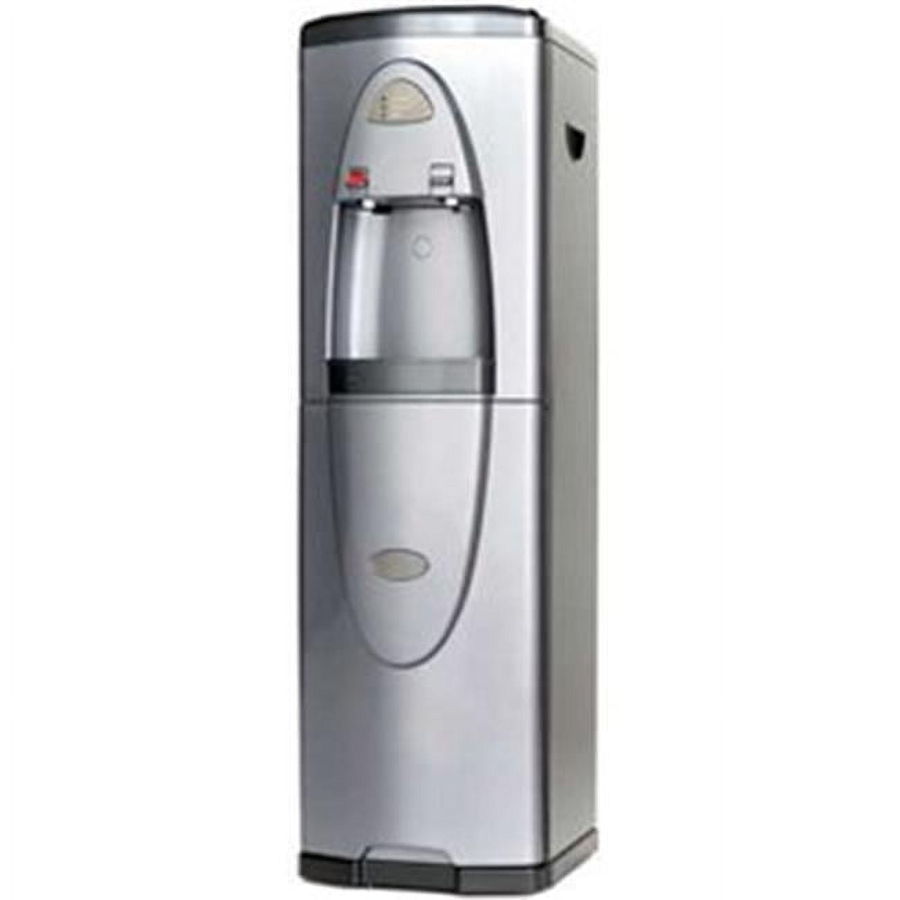 Global Industries Silver and Black Standing Water Cooler with 3-Stage Filtration System
