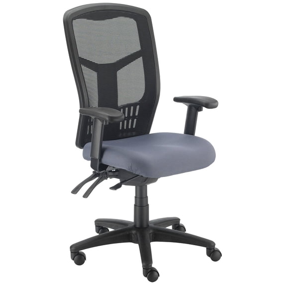 Global Industries 695523 Mesh Task Chair - Fabric - High Back, Gray