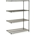 thumbnail image 1 of Nexel 4 Shelf Black Epoxy Wire Shelving Unit Add On 54""W x 14""D x 54""H, 1 of 4
