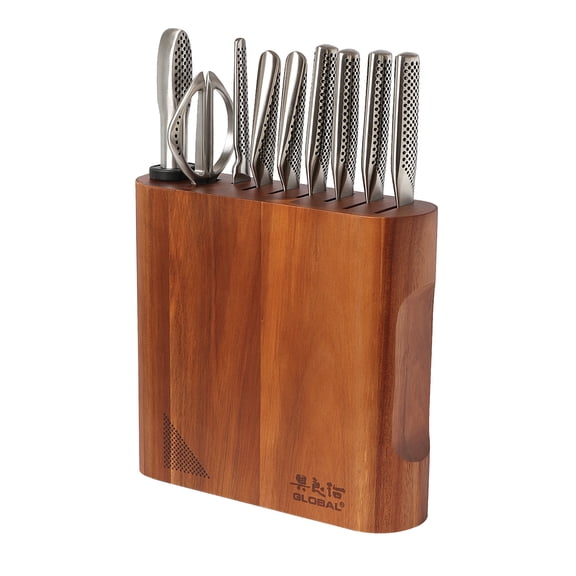 Global Kanpeki 10-Piece Knife Block Set, Acacia