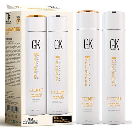 GK HAIR Global Keratin Balancing Shampoo and Conditioner Sets (10.1 Fl Oz/300ml) For Oily & Color Treated Hair Deep Cleansing Ideal for Over-Processed and Environmentally Stressed Hair