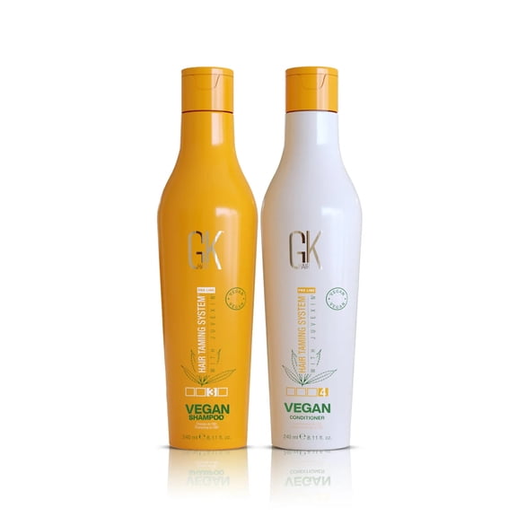 GK HAIR Vegan Shampoo and Conditioner Sets Hydrating Strengthening Color Treated Damaged Repair Provides Nourishing & Shine Natural Organic Vegan Sulfate Paraben Free (Duo)