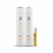 Global Keratin GK Hair Moisturizing Shampoo and Conditioner 300ml Set | Hair Serum 10ml