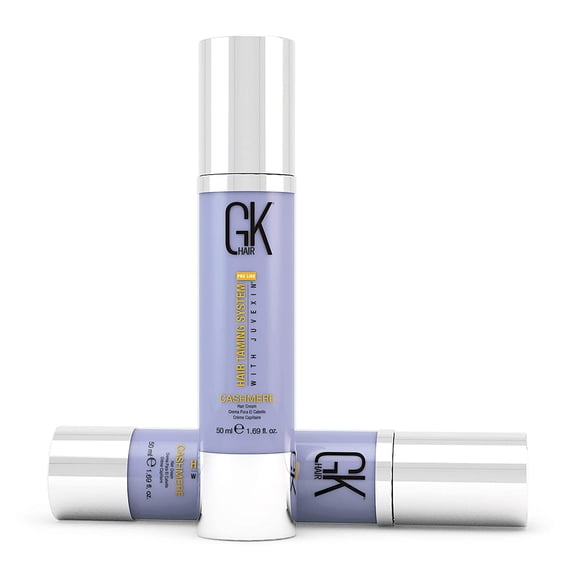 GK HAIR Global Keratin Leave in Cashmere Hair Smoothing and Styling Cream (1.69 Fl Oz/50ml) Argan Oil for Anti-Frizz Sleek Shine and Hydrates Dry Damaged and Unmanageable Hair Repair