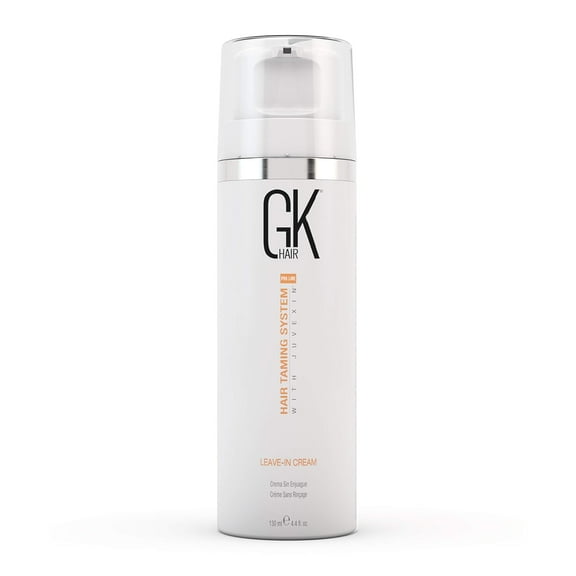 GK HAIR Global Keratin Leave In Conditioner Cream (4.4 Fl Oz/130ml) Conditioning Hydrating Smoothing Moisturizing & Frizz Control For Dry Damaged Hair Taming before Swimming or Exercise