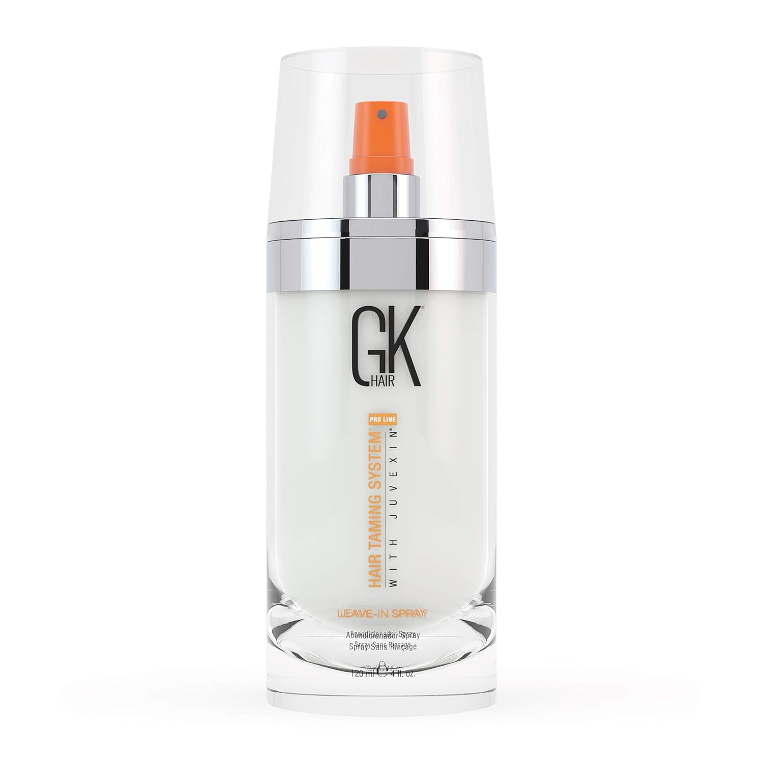 GK HAIR Global Keratin Leave-In Conditioner Detangler Spray 120 ml - For Dry, Damaged and Frizzy Hair Protection With Organic Natural Oil Strength & Shine | Hydrating Smoothing Styler