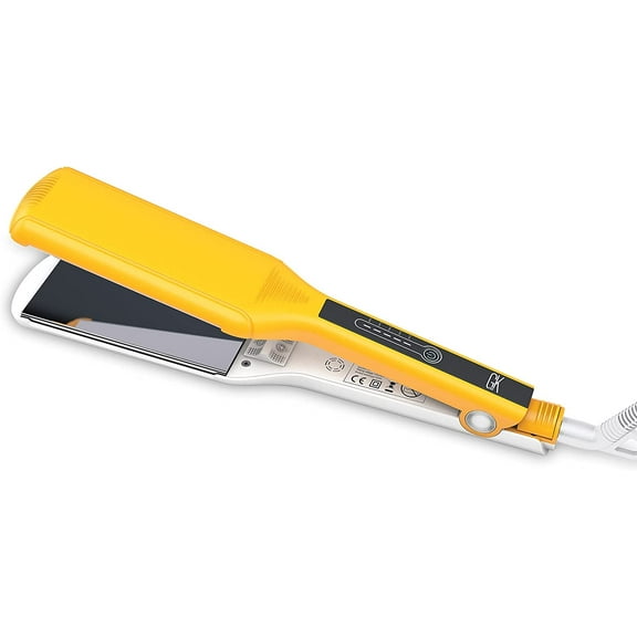 Global Keratin One Control Flat Iron Extra Large Titanium Plates One Button Control with Hair Smoothing Thickness Setting and Easy Storage Lock for Thick Curly and All Types of Hair 110-220V by Gkhair
