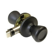 Global Link RV Interior Passage Door Knob for Hall or Closet Doors, Matte Black Finish, 1 Pack
