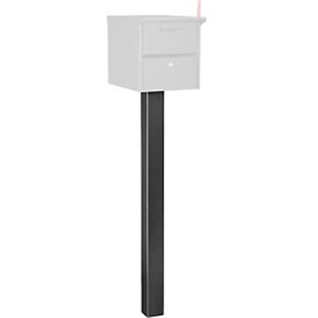 Black Aluminum 48" In-Ground Mounted Mailbox Pedestal