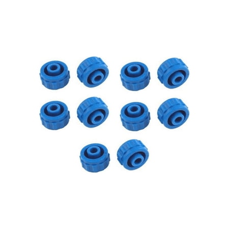 Global Medical Products Syringe Tip Cap, Luer Lock, Blue, Non-Sterile, 10 Pack
