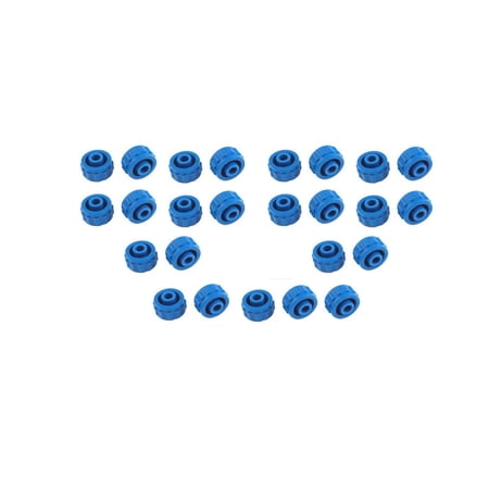 Global Medical Products Syringe Tip Cap, Luer Lock, Blue, Non-Sterile, 25 Pack