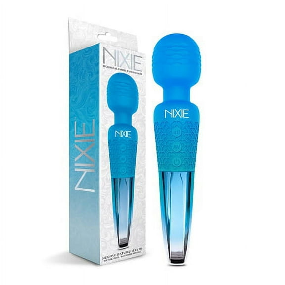 Global Novelties Nixie Wand Massager Blue Ombre Metallic Personal Massage Wand