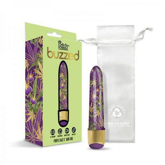 Global Novelties,Prints Charming Buzzed 5" Mini Vibe - Purple Haze,Discreet Vibrators