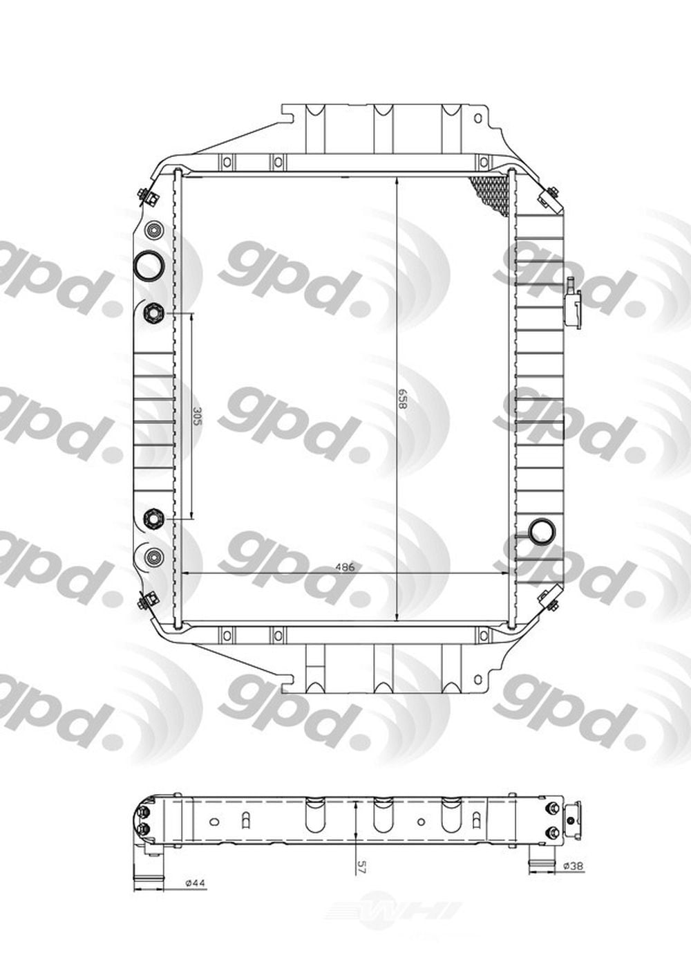 Global Parts Distributors 1333C Radiator Fits select 19781991 FORD
