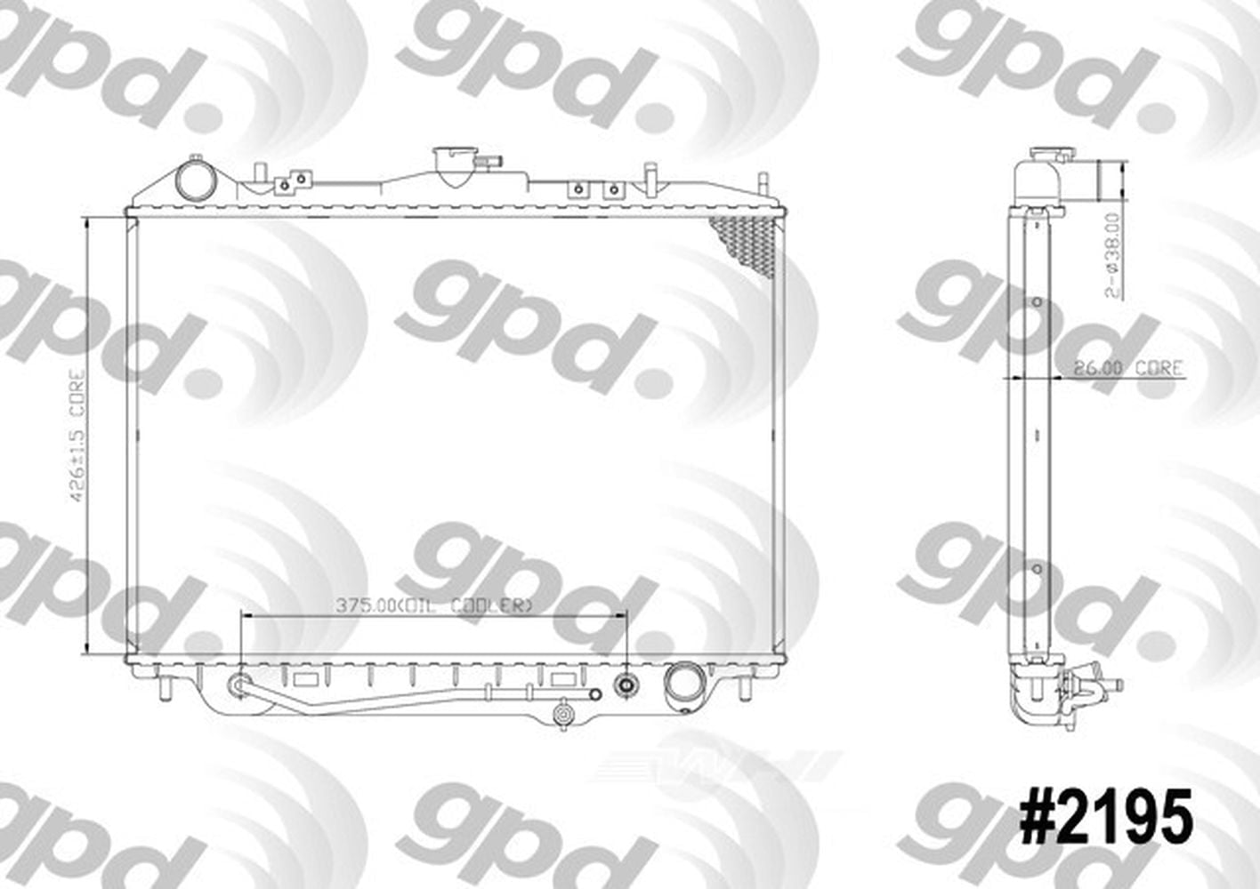 Global Parts Distributors 2195C Radiator Fits select: 1999-2004 ISUZU RODEO, 1998-2002 HONDA PASSPORT