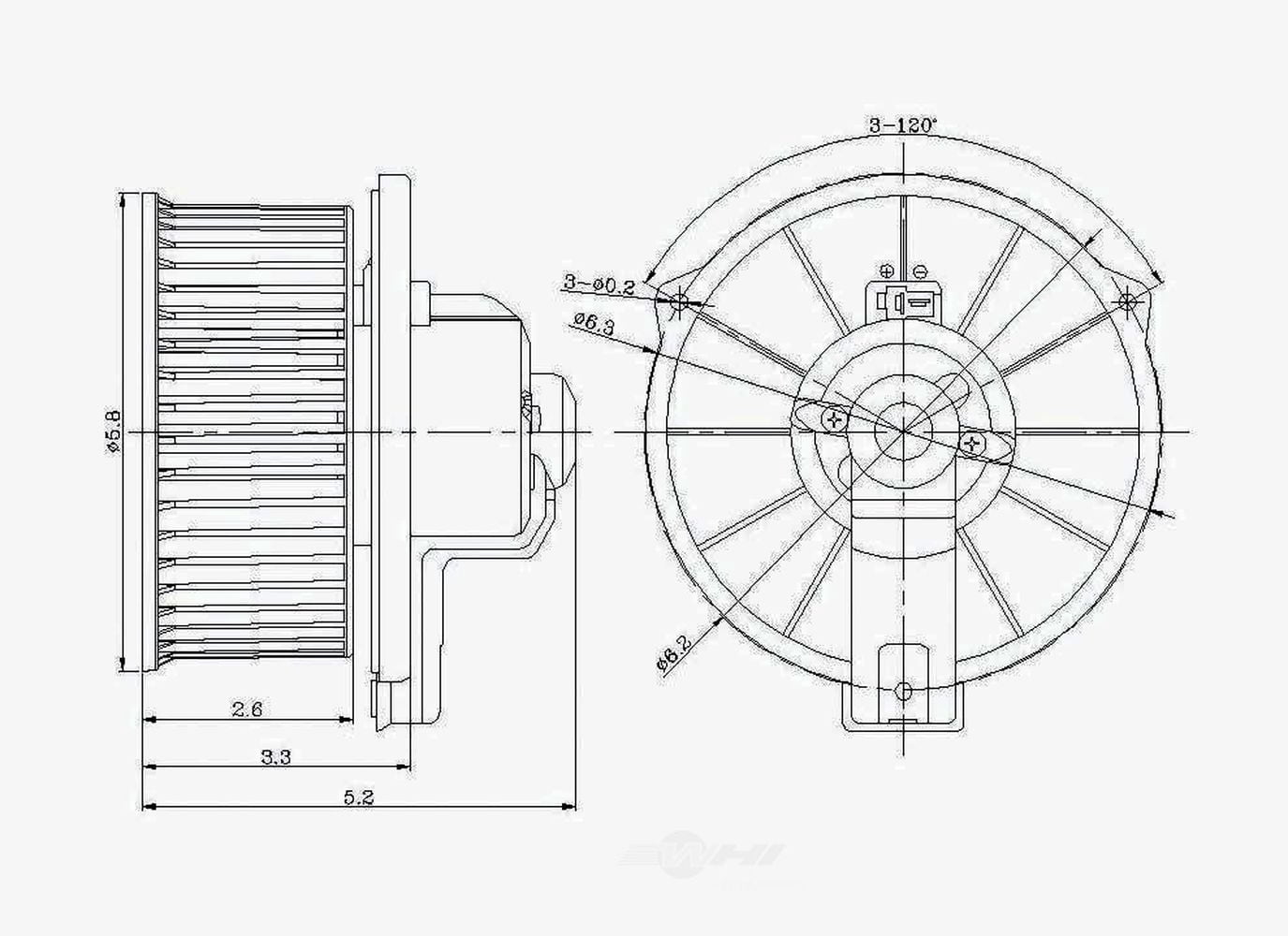 Global Parts Distributors 2311583 Blower Motor