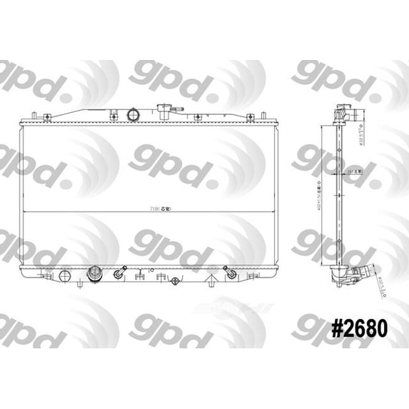 Global Parts Distributors 2680 Radiator
