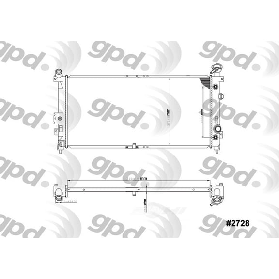 Global Parts Distributors 2728C Radiator Fits select: 2005-2006 CHEVROLET UPLANDER, 2002-2005 BUICK RENDEZVOUS